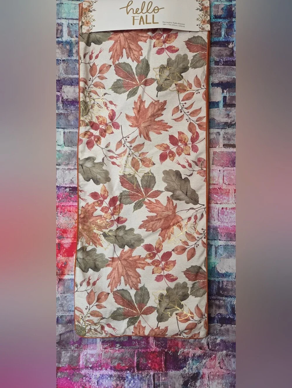 Mireille Designs Handmade Autumn Leaf Decorative Table Runner